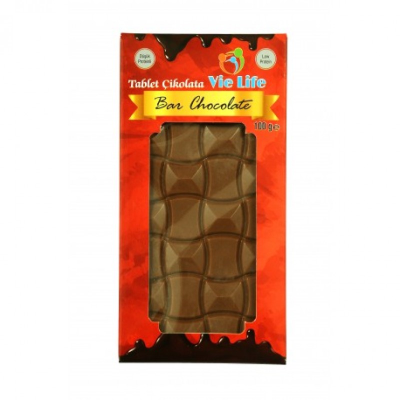 Vie Life Glutensiz Düşük Proteinli Tablet Çikolata 100 gr